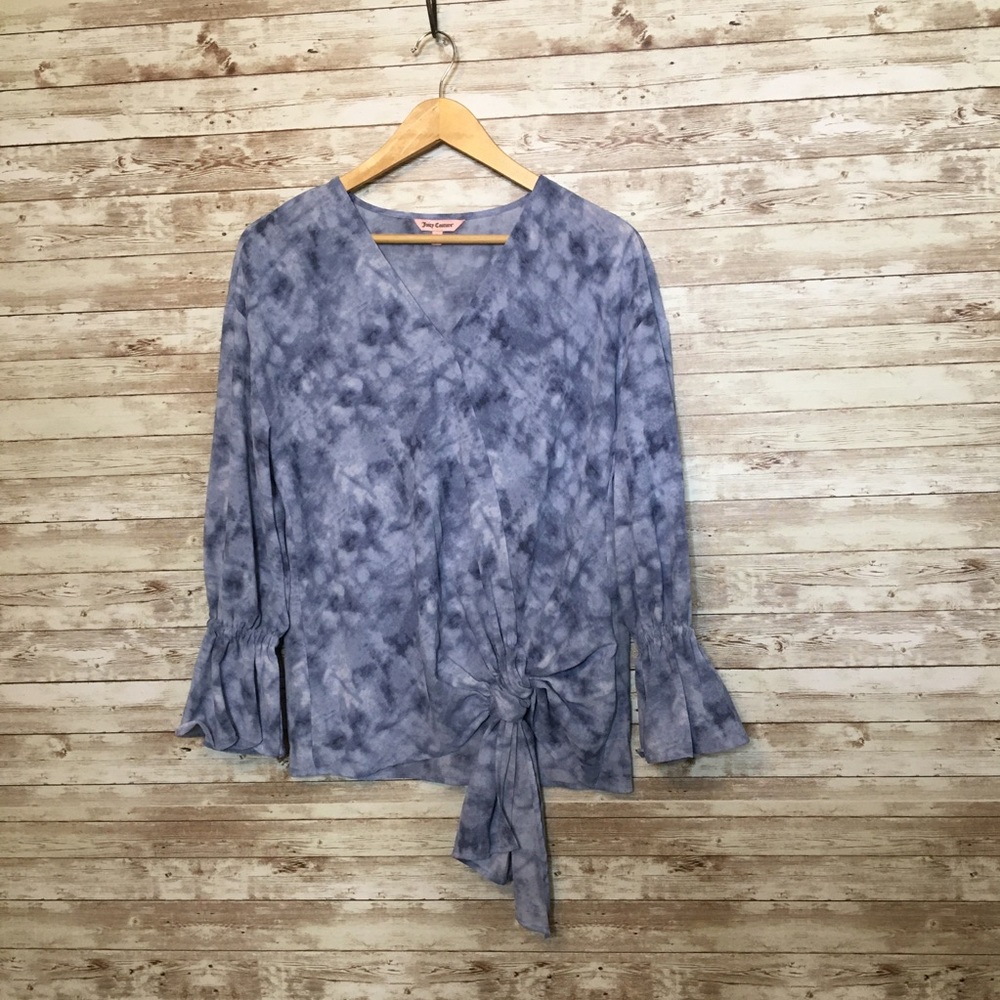 Juicy Couture Marbled Bell Sleeve Oversized  Top